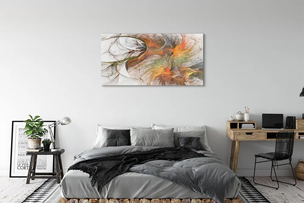 Üvegképek Színes geometriai fraktálok 125x50 cm
