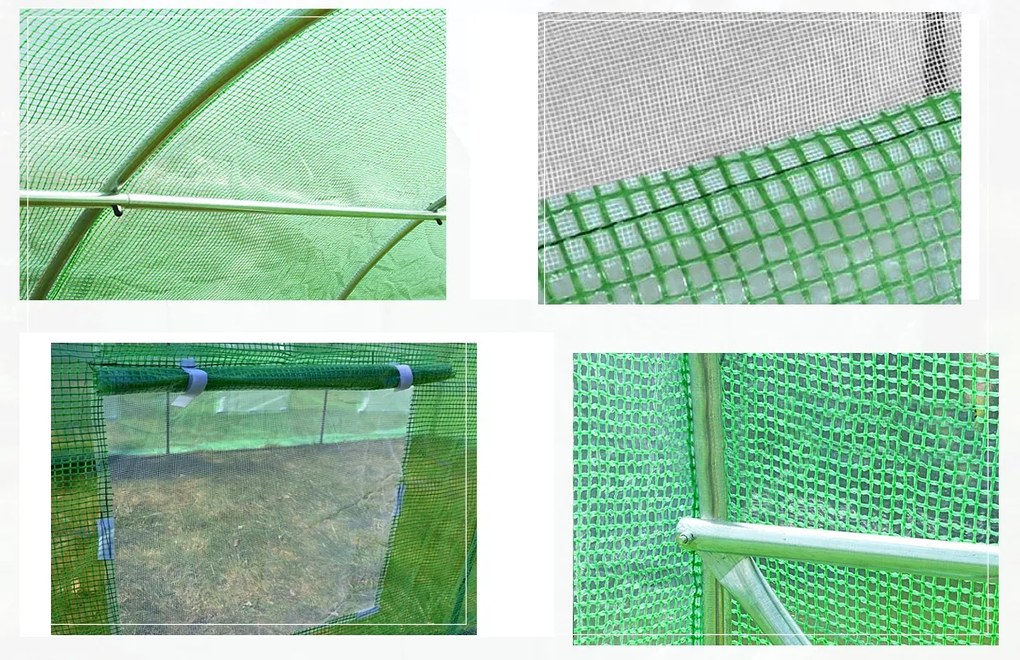 Kerti fóliaház/fóliasátor 2x4,5 m UV szűrővel PREMIUM