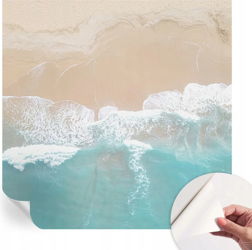 Fotótapéta Fali tapéta Hálószobába és Nappaliba Zümmögő hullámok 250x250 cm