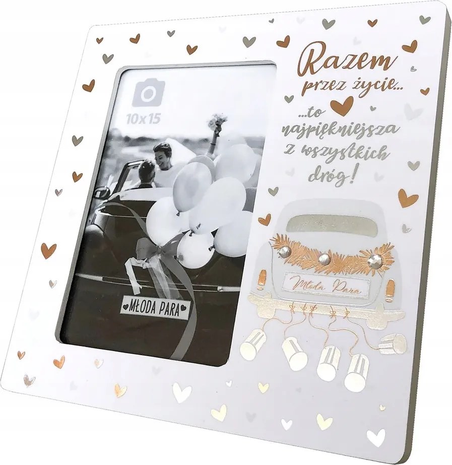 Képkeret Együtt Az Életen Át Esküvő Fiatal Pár Elegáns Ajándék