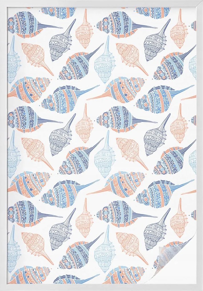 Tejfólia Ablaküvegekhez Öntapadós Adatvédelem Tengeri kagylók 100x146