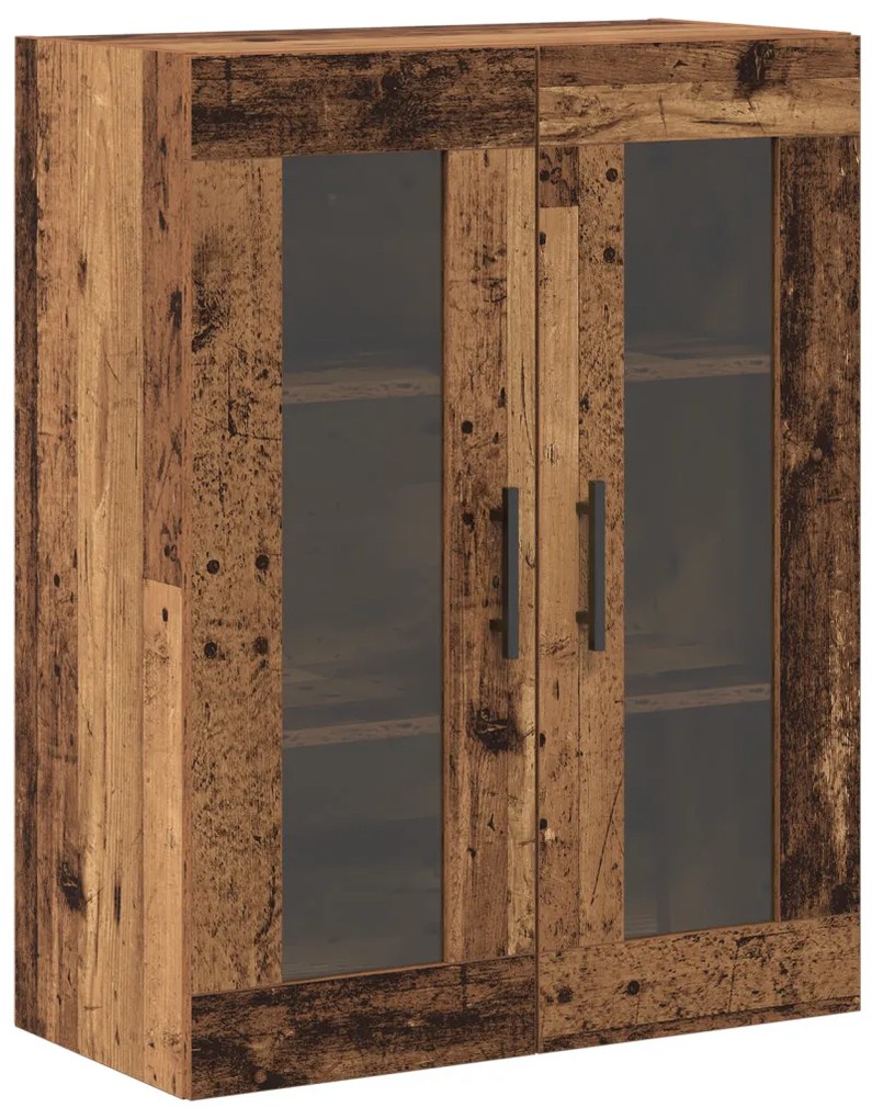 Fali Szekrény 2 db Régi Fa 69.5x34x90 cm Mérnöki Fa