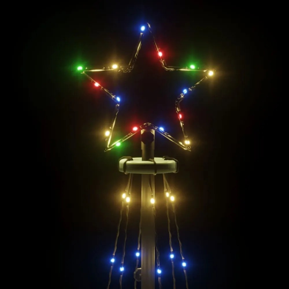 kúp alakú karácsonyfa 108 színes LED-del 70 x 180 cm