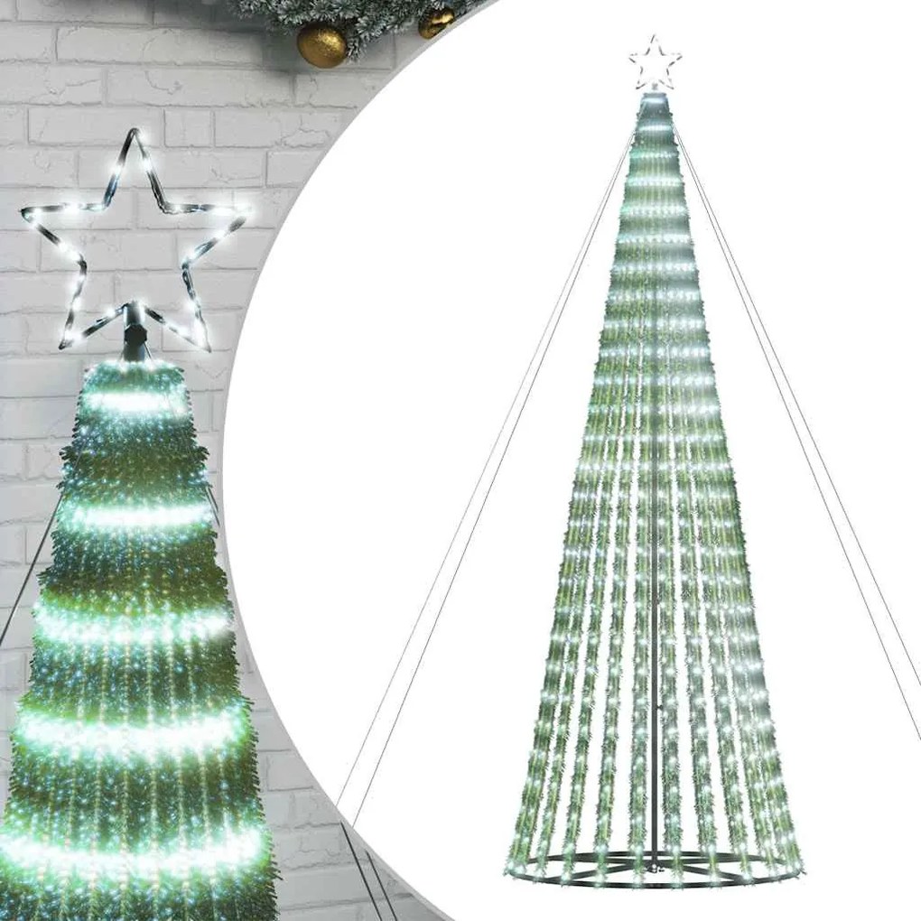 hideg fehér LED karácsonyfa 1028 LED 403 cm