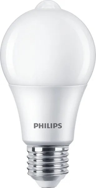 Philips A60 LED izzó E27/8W/230V, 2700K, mozgásérzékelővel