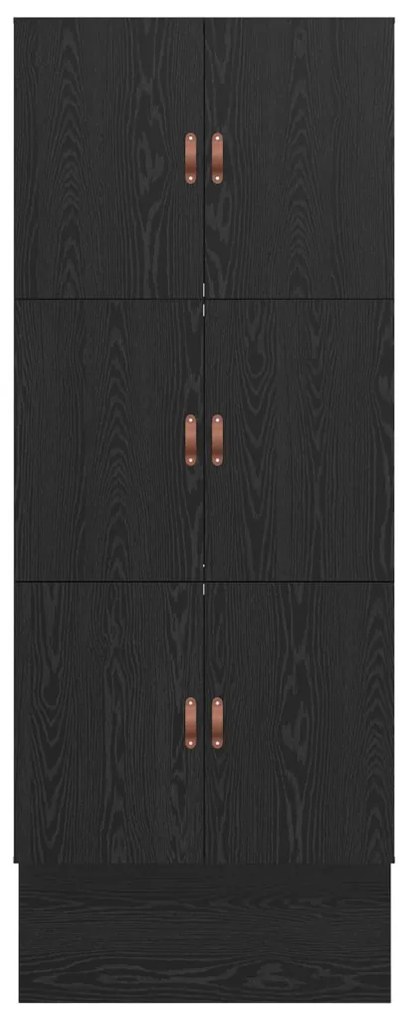tárolós ágykeret fekete tölgy 80x200 cm