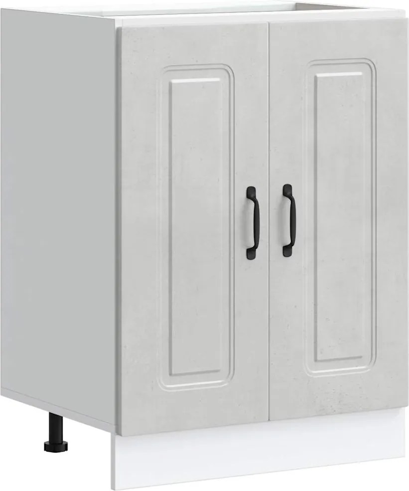 vidaXL Mosogató aljzat szekrény Kalmar betonszürke 60x46x81,5 cm