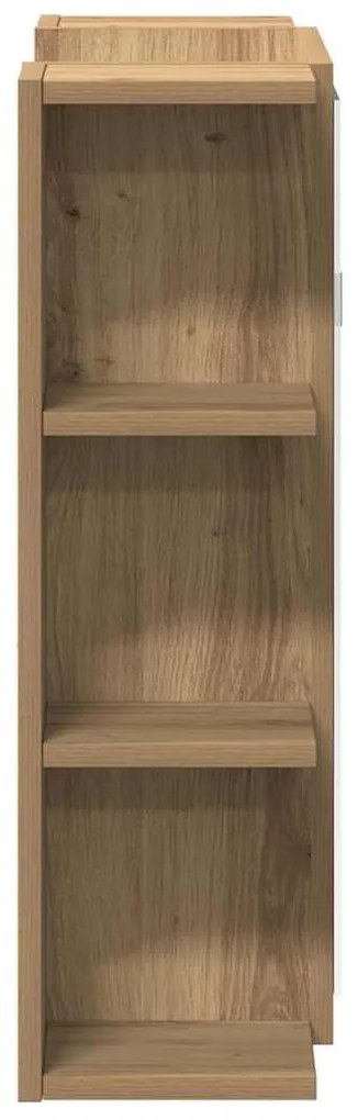 Fürdőszobai tükörszekrény Artisan Oak 80x20,5x64 cm Gépelt fa
