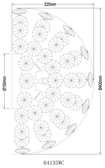 Globo 64135WC - LED Fali lámpa KATRINA 6xG9/3,5W/230V fényezett króm
