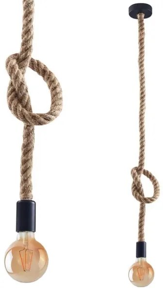 LED Csillár zsinóron ROPE 1xE27/8W/230V