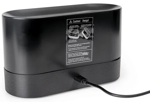 LED RGB ultrahangos aroma diffúzor és párásító, 180 ml, fekete, világítással