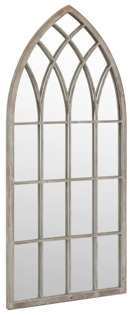 homokszínű vas kerti tükör kültéri használatra 100 x 45 cm