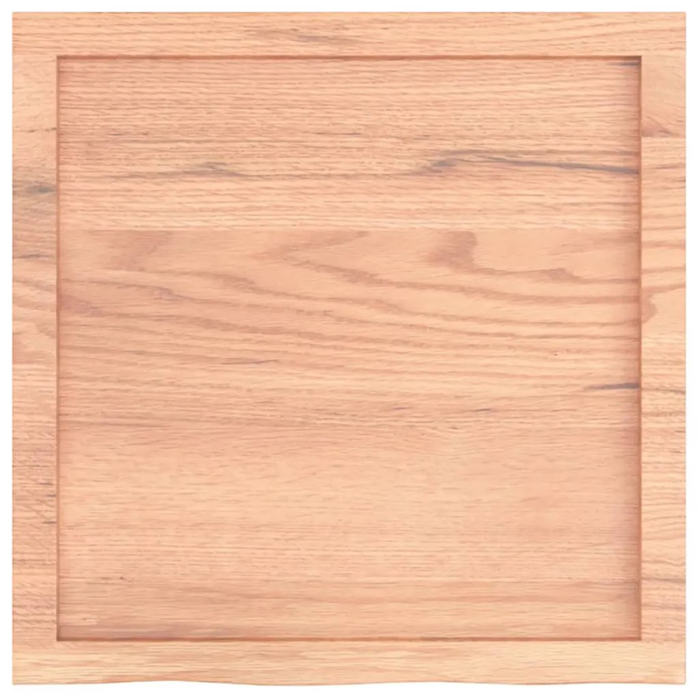 világosbarna kezelt tömör tölgyfa fali polc 60x60x(2-4) cm