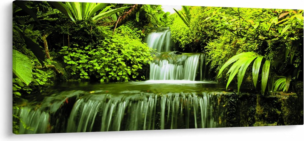 Kép - Indonéziai vízesések (120x50 cm)
