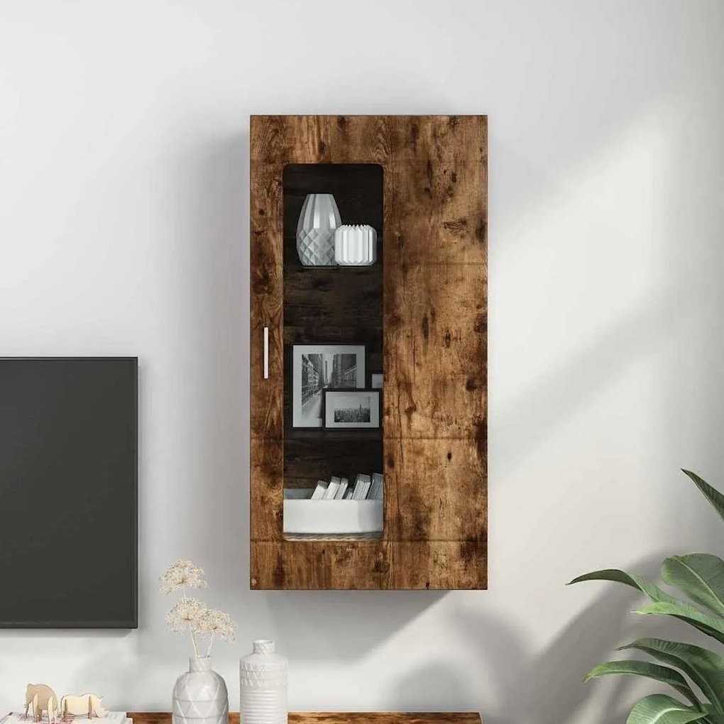 Fali szekrény polcokkal Füstölt tölgy 55 x 29 x 100 cm Faanyag
