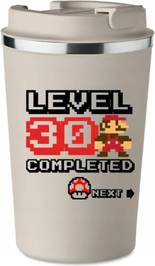 Prémium Termo Bögre bézs ajándék 30. Születésnapra Harmincas KT_391