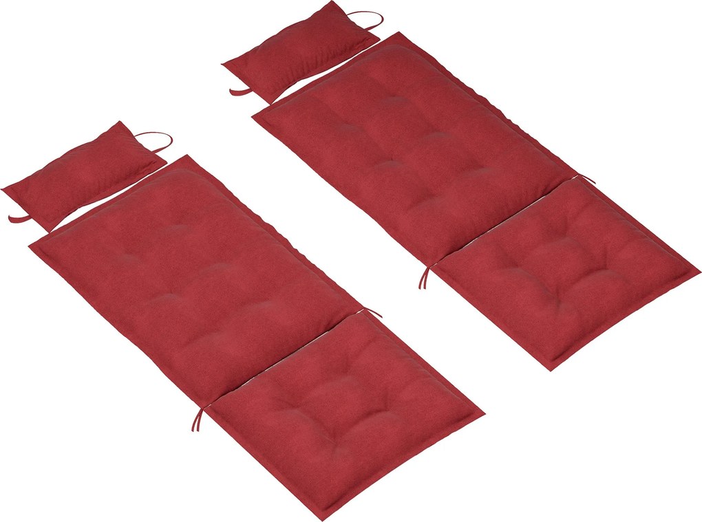 Outsunny 2 db napernyő párna szett, vízálló párna a kertben fekvő napernyőhöz, párnázott párna a strand napernyőhöz, párna kertibútorokhoz 50x116x5 cm