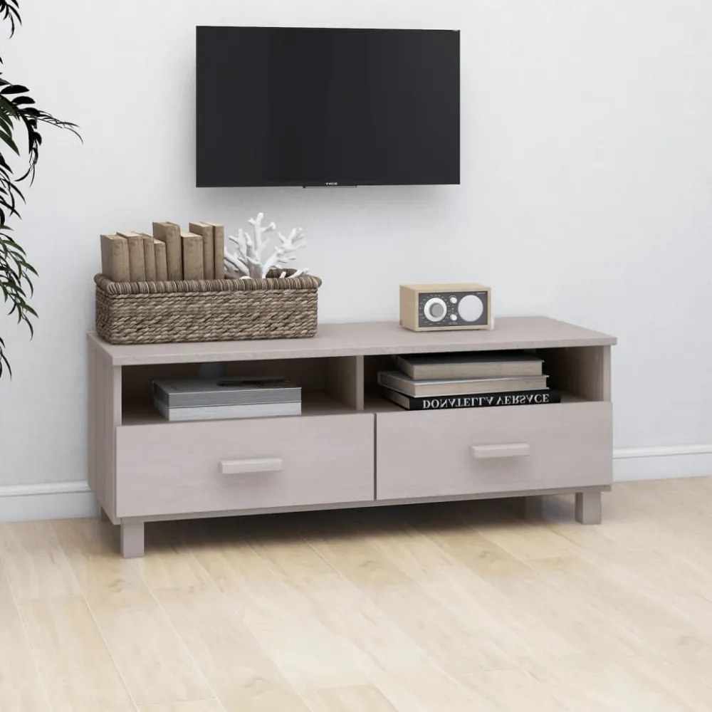 HAMAR fehér tömör fenyőfa TV-szekrény 106 x 40 x 40 cm