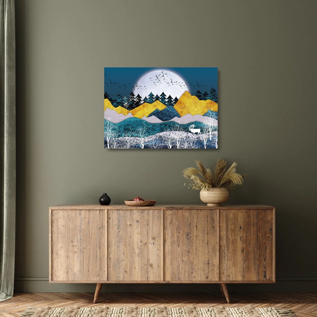 Kép - sarki táj (üvegen) (70x50 cm)