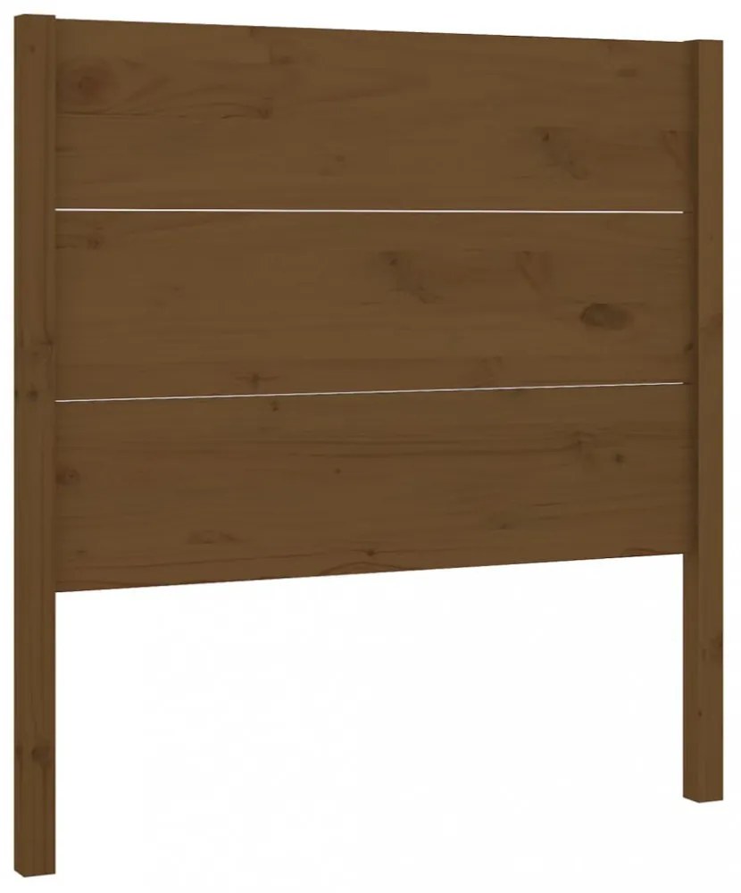 mézbarna tömör fenyőfa fejtámla 81 x 4 x 100 cm