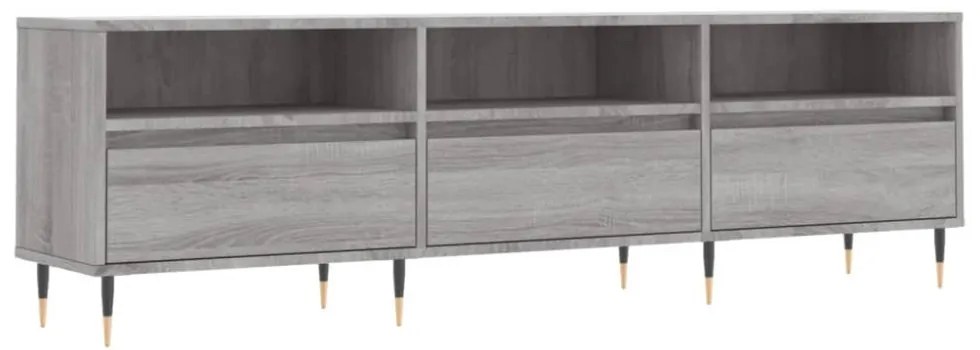 szürke sonoma színű szerelt fa TV-szekrény 150x30x44,5 cm