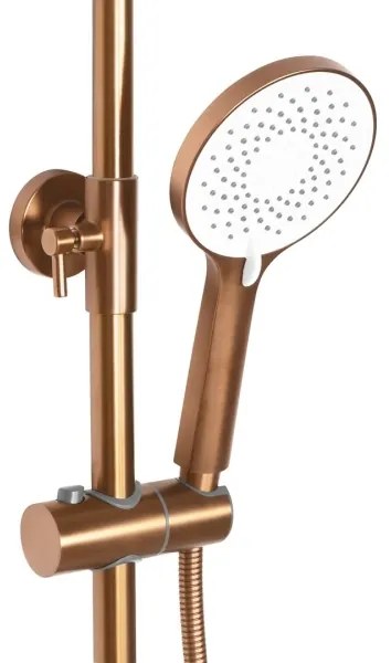 REA-P2418 - AVALON zuhanyszett csapteleppel, szálcsiszolt réz
