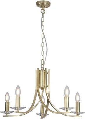 Searchlight 4165-5SB - ASCONA láncos csillár 5xE14/60W/230V