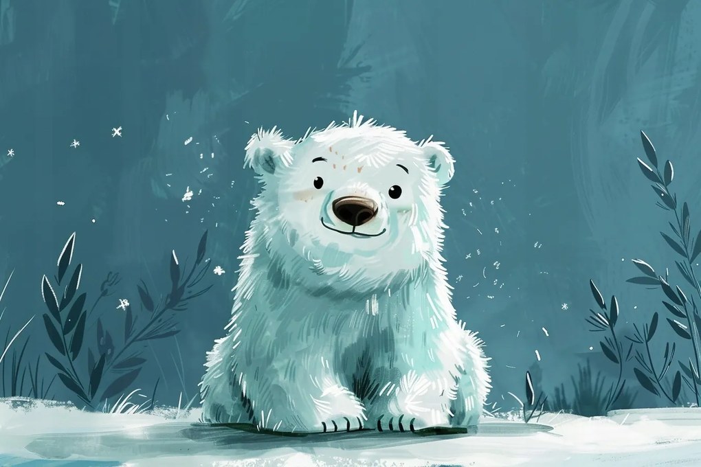 Canvas Vászonkép Kis Jegesmedve Mackó 60x40