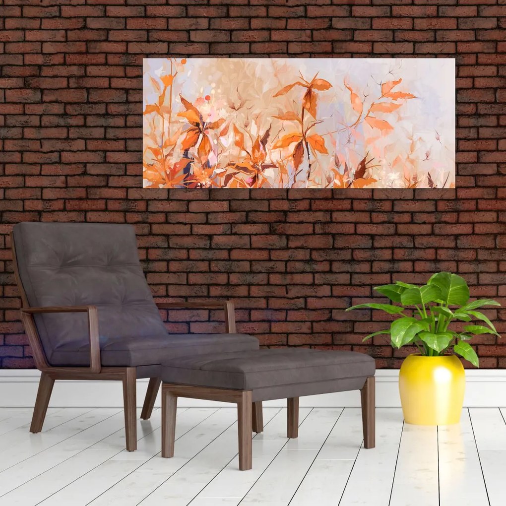 Kép - Festett virágok (120x50 cm)