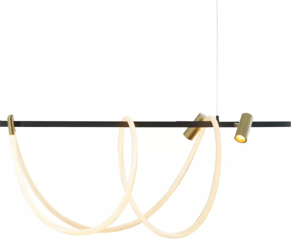 ZUMA LINE 2200277L BALBO Modern Led Függesztett Lámpa Fekete, Arany LED IP20