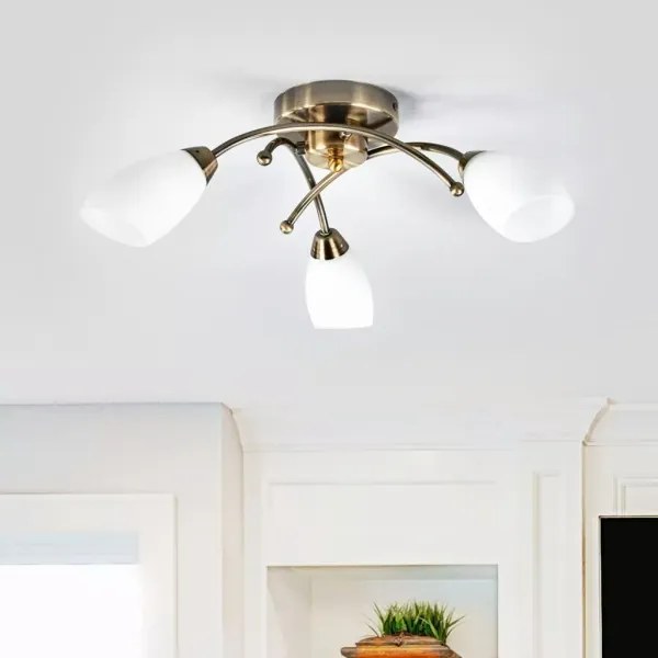 Searchlight 8183-3AB - Felületre szerelhető csillár OPERA 3xG9/7W/230V