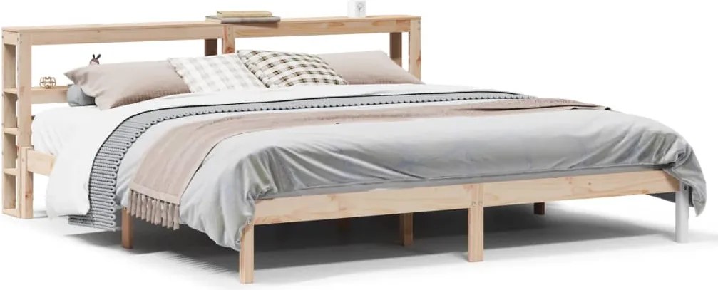 vidaXL tömör fenyőfa ágy matrac nélkül 200 x 200 cm