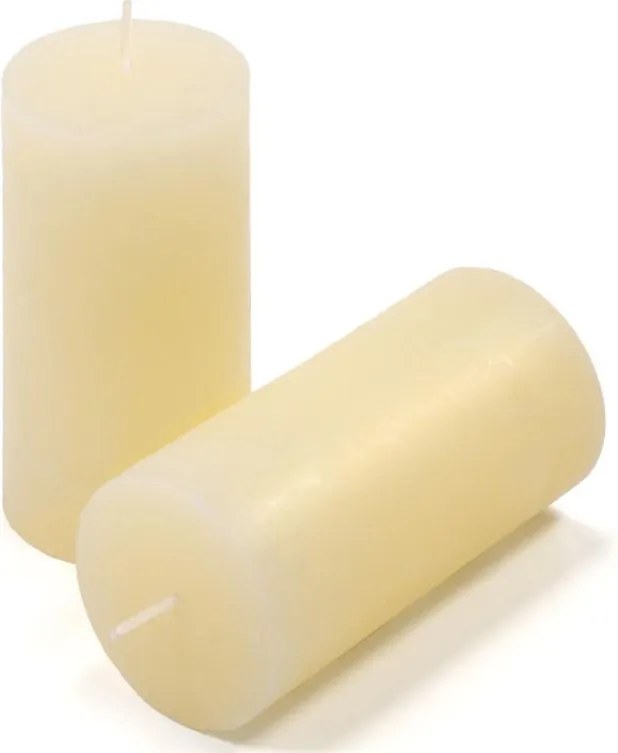 Rusztikus gyertya készlet 10 cm Ø 5 cm 8 db krém