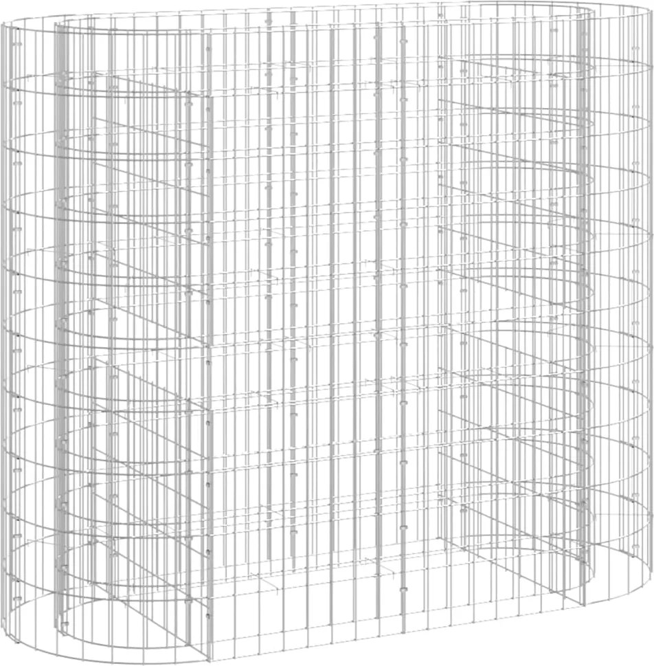 vidaXL horganyzott vas gabion magaságyás 120x50x100 cm