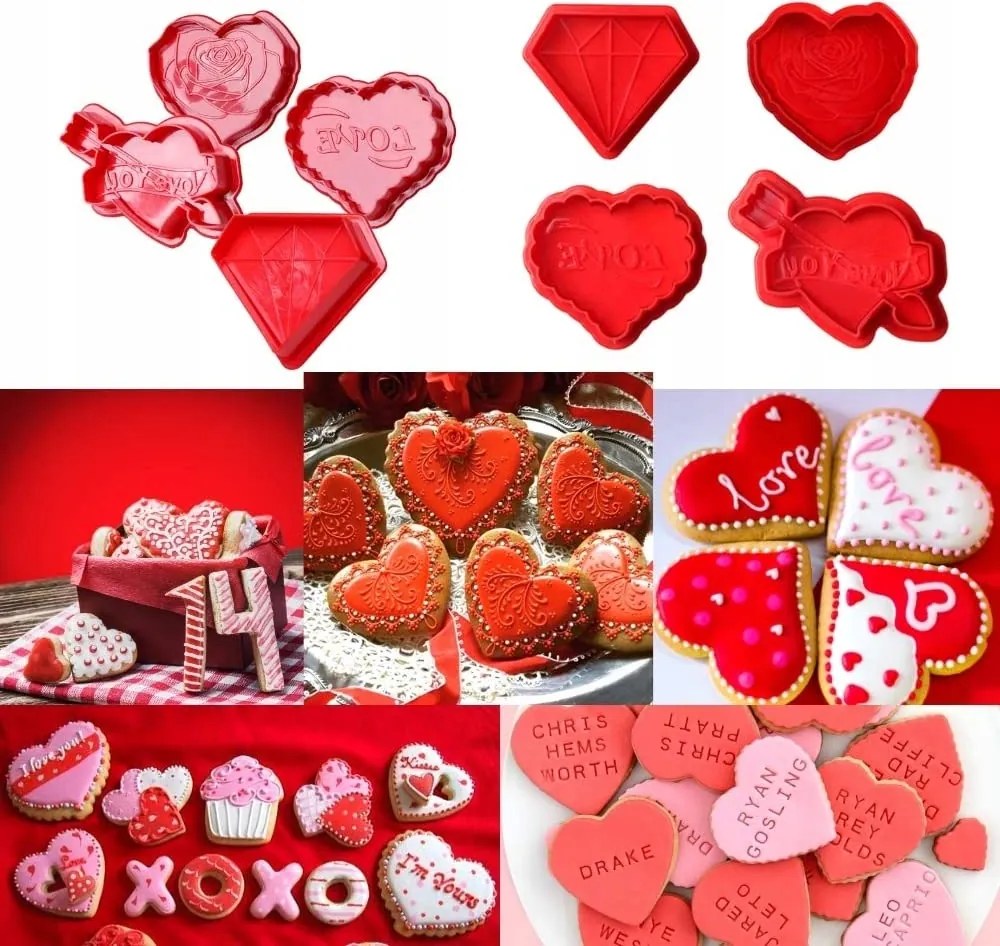Foremka Pralin, Sütemények Készítéséhez Szerelmes Valentin Nap Szív Kiszúró lol