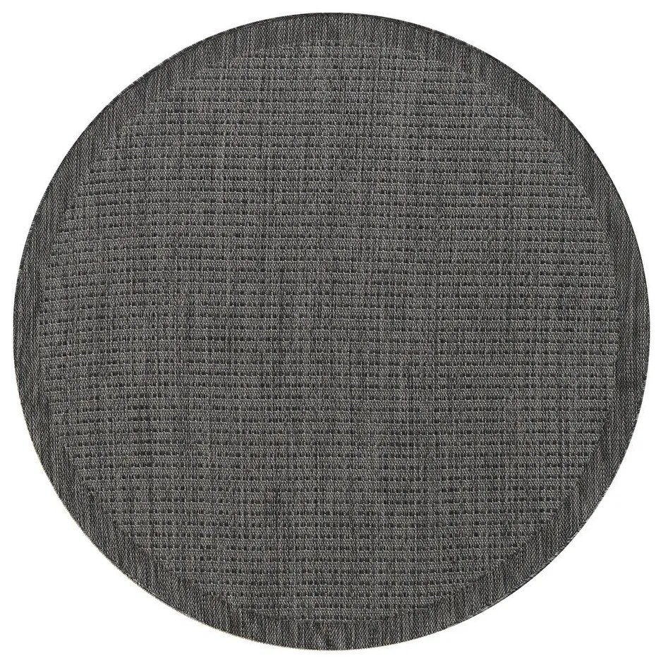 Sötétszürke kerek kültéri szőnyeg ø 120 cm Giza – Ayyildiz Carpets