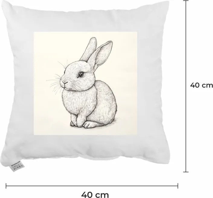 EMI Bunny Sketch díszpárna 40x40 cm