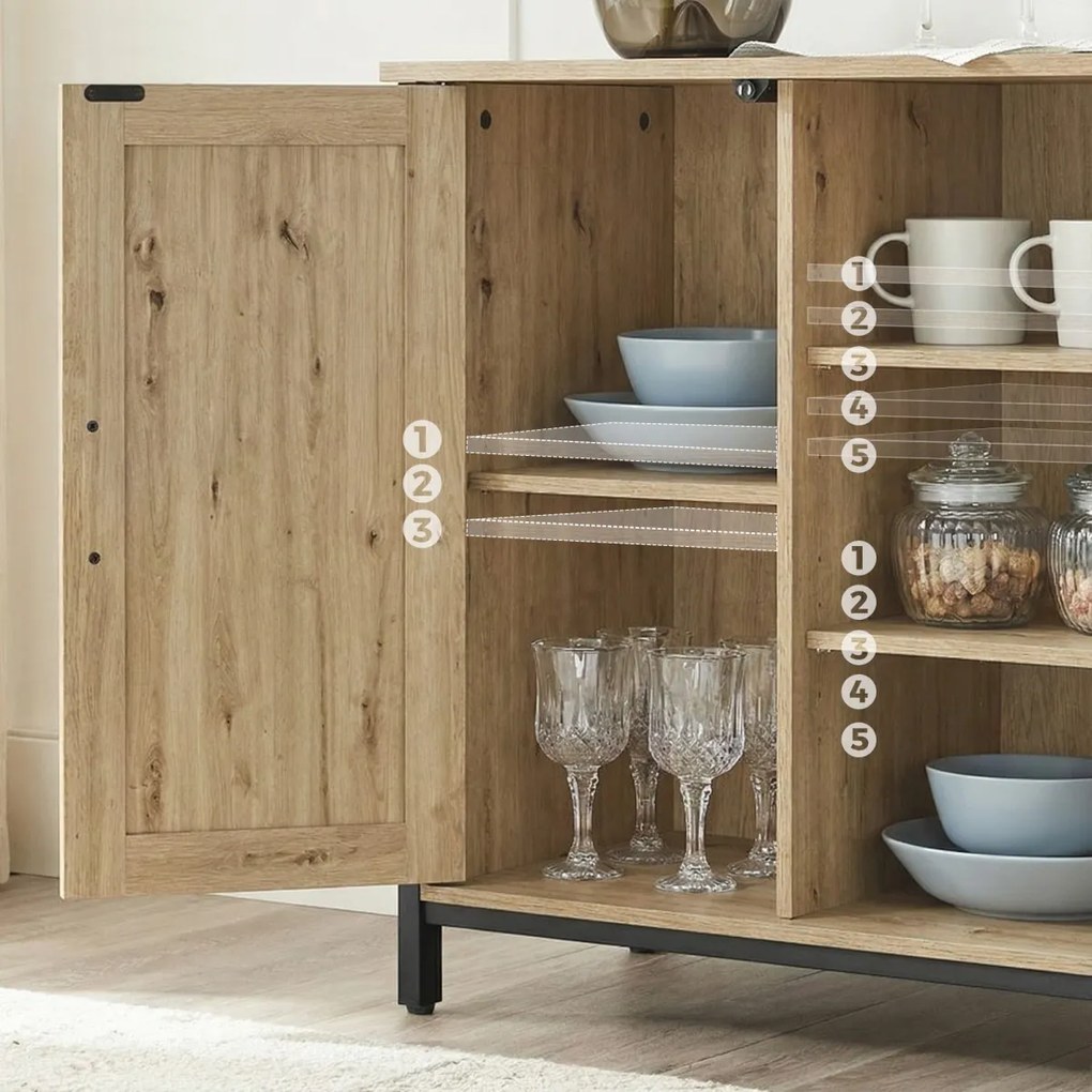 Komód TAYLOR ARTISAN nyitott polcokkal, 100x70cm