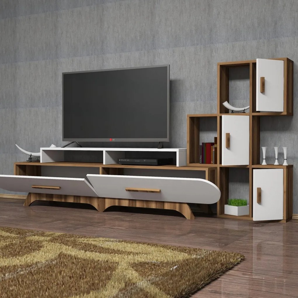Flora S - Walnut, White
