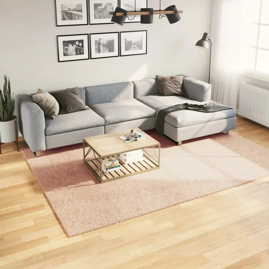 HUARTE púderszínű rövid szálú puha és mosható szőnyeg 200x280cm