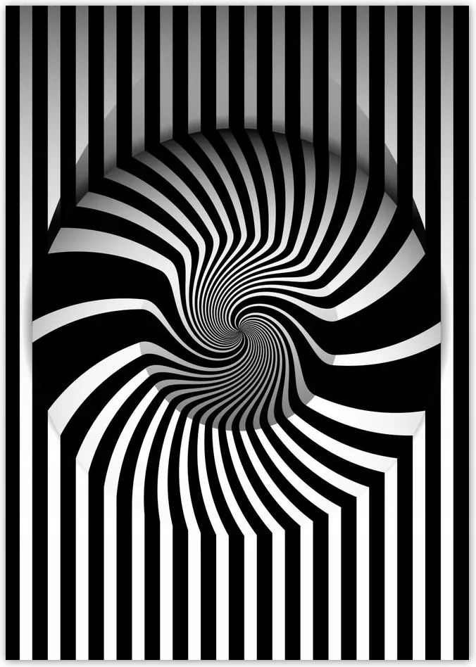 Poszterek A5 Pion Absztrakt fekete-fehér