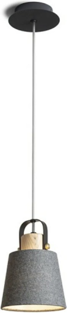 Rendl Choupette függeszték fekete-szürke textil/fa E27 15W