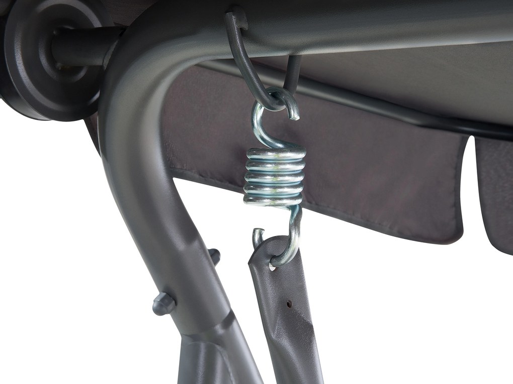 Szürke hintaágy - szövet és fém - BOGART Beliani