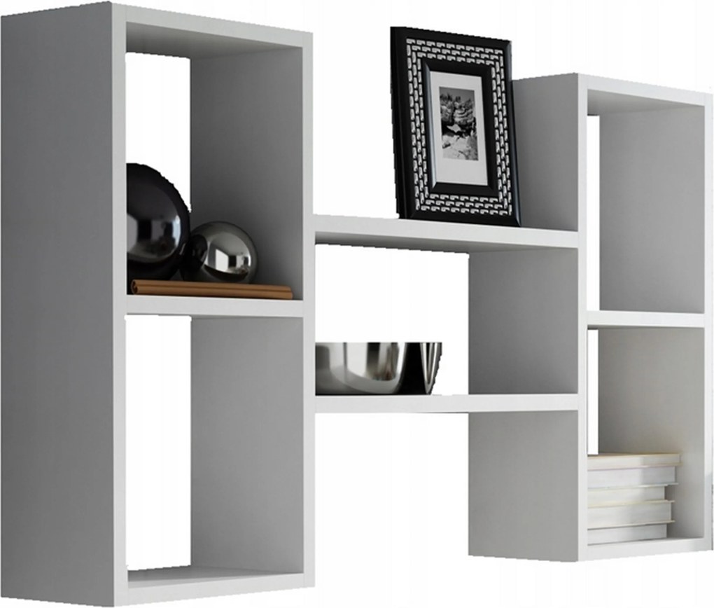 Falra akasztható polc Polon fehér Per könyvespolc