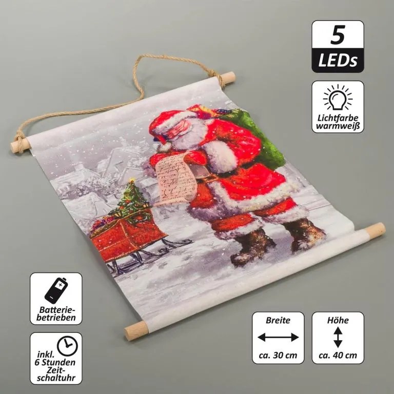 MAXXIVIA Függő fali festmény LED  30 x 40 cm