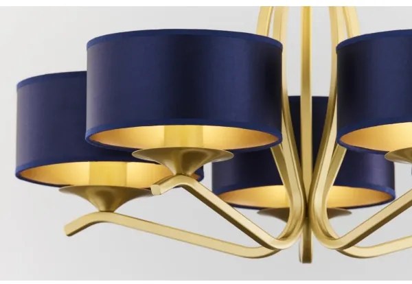 Jupiter 2114 - KASZMIR rudas csillár 5xE27/15W/230V kék/arany