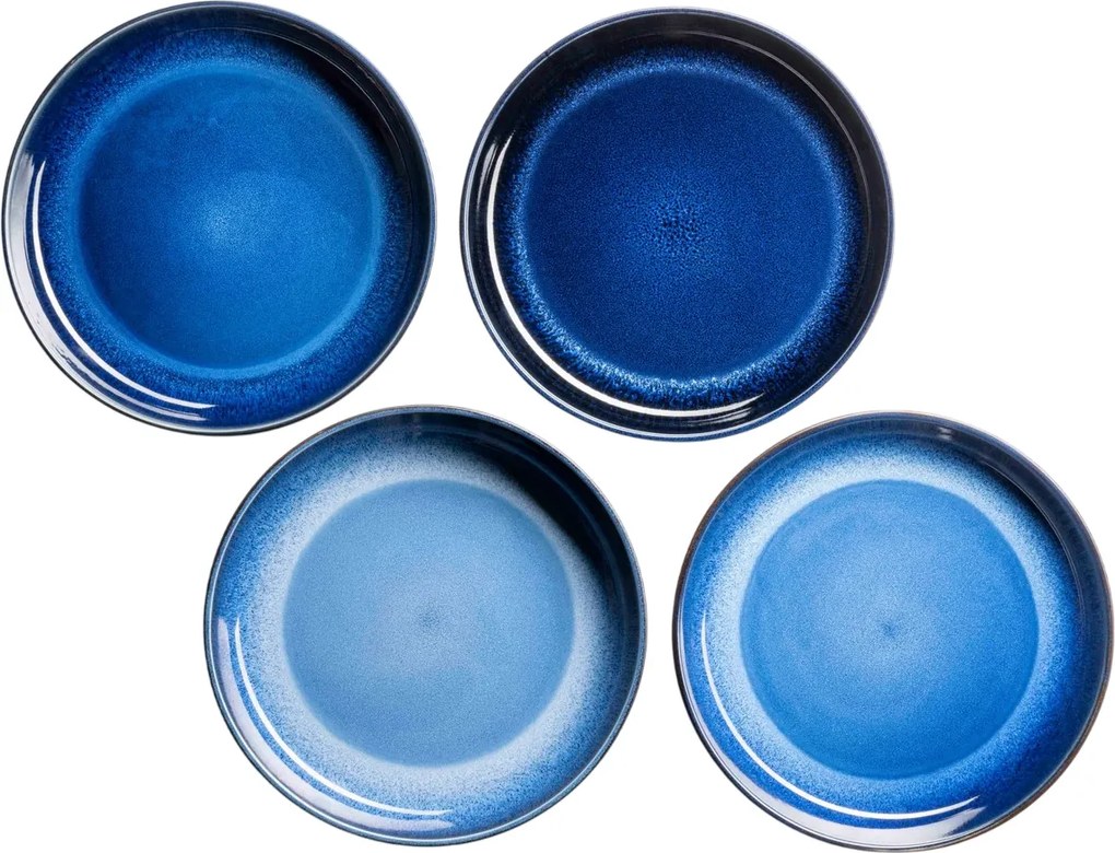 Mäser 12 darabos sekély és mély tányérkészlet NIARA – kék