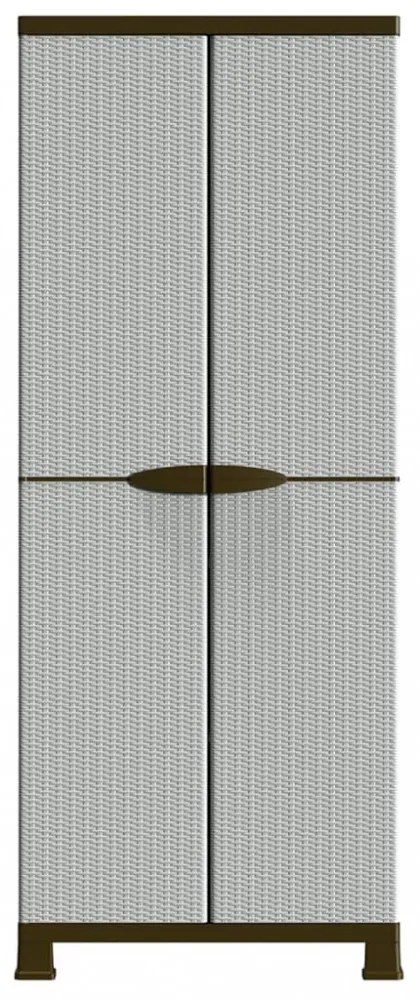 rattanstílusú műanyag szekrény 68 x 39 x 171,5 cm