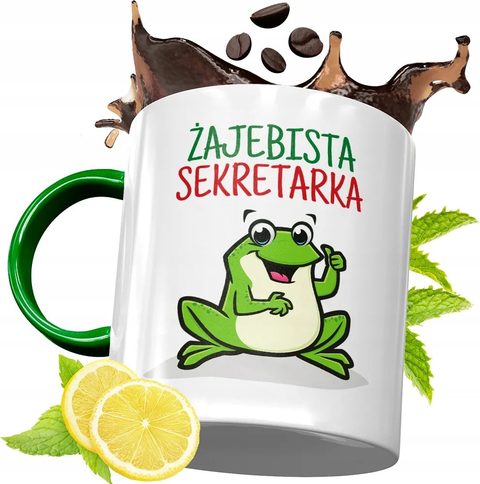 Zöld Bögre Titkárnőnek Születésnapi Ajándék Nyomtatott Fotóval