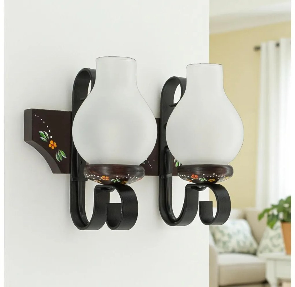 Brilagi - QUEEN fali lámpa 2xE14/40W/230V bükk/wenge